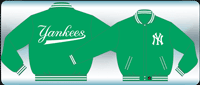 New York Yankees / Green - MLB Wool Reversible Jacket