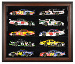 10-Car 1/24 Diecast Display w/ Brown Frame