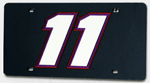 #11 Denny Hamlin - Laser Tag / Mirror License Plate