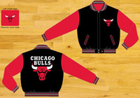 Chicago Bulls / Black and Red - NBA Wool Reversible Jacket