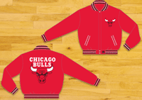 Chicago Bulls / Red - NBA Wool Reversible Jacket