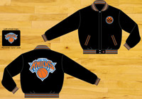 New York Knicks / Black - NBA Wool Reversible Jacket