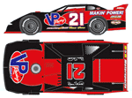 2010 Bill Elliott #21 VP Racing Fuels / Prelude - Dirt Late Model 1/64 Diecast