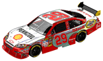 2010 Kevin Harvick #29 Shell / Pennzoil / Flashcoat Silver Diecast
