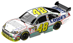 2010 Jimmie Johnson #48 Lowes / Flashcoat Silver Diecast