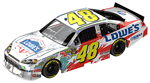 2010 Jimmie Johnson #48 Lowes - Honoring Our Soldiers / Flashcoat Silver Diecast