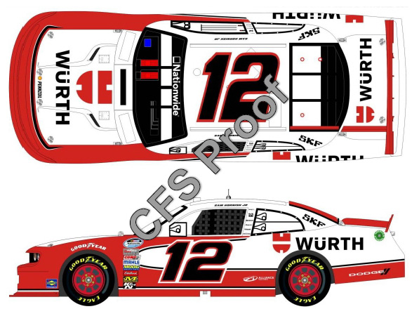 2012 Sam Hornish Jr 12 Wurth Diecast