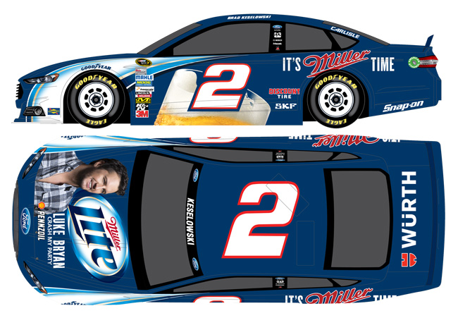 Details about   2015 Brad Keselowski Retro Throwback Miller Genuine Draft AUTOGRAPHED 