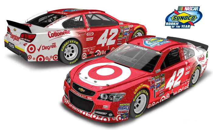 2014 Kyle Larson 42 Target NASCAR Rookie of the Year Diecast