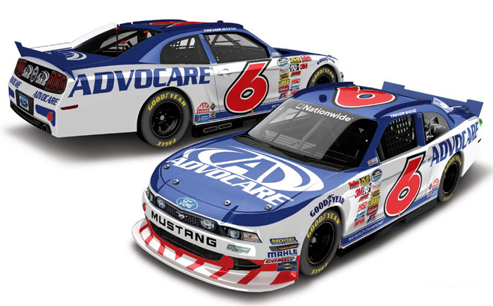 #6 Trevor Bayne ADVOCARE Ford Roush Racing 1/64th  Scale Waterslide Decals 