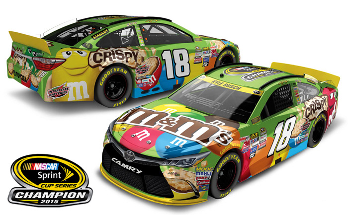 Kyle Busch #18 2015 Crispy M&M's Camry NASCAR Authentics Wave 4 1/64 Die-Cast 
