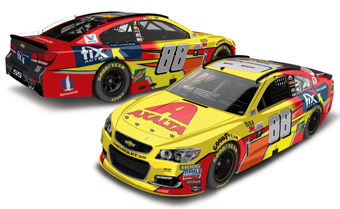Dale Earnhardt Jr 2017 ACTION 1:64 #88 Axalta Service King 600 Starts Chevy SS