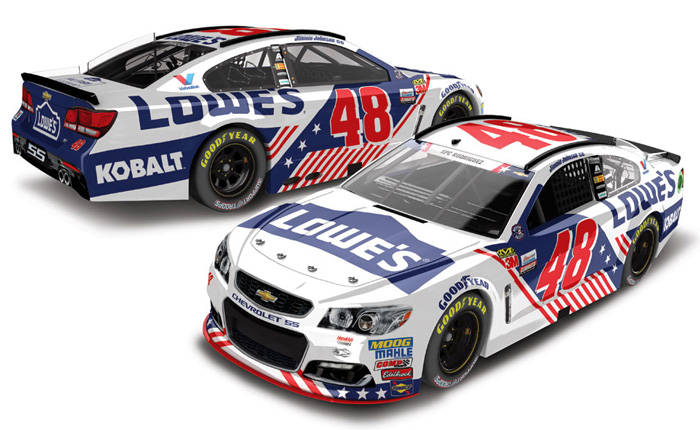 2017 Jimmie Johnson Lowes Patriotic 1:64 ACTION NASCAR IN STOCK