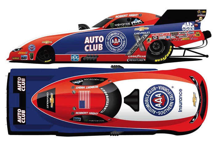 Robert Hight 2018 AAA Southern California Camaro Funny Car 1/64 NHRA Diecast 