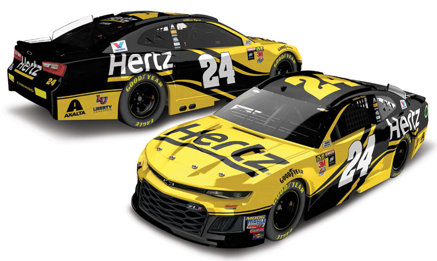 Details about / ROOKIE NASCAR 2018 WILLIAM BYRON #24 HERTZ 1:24 CAR