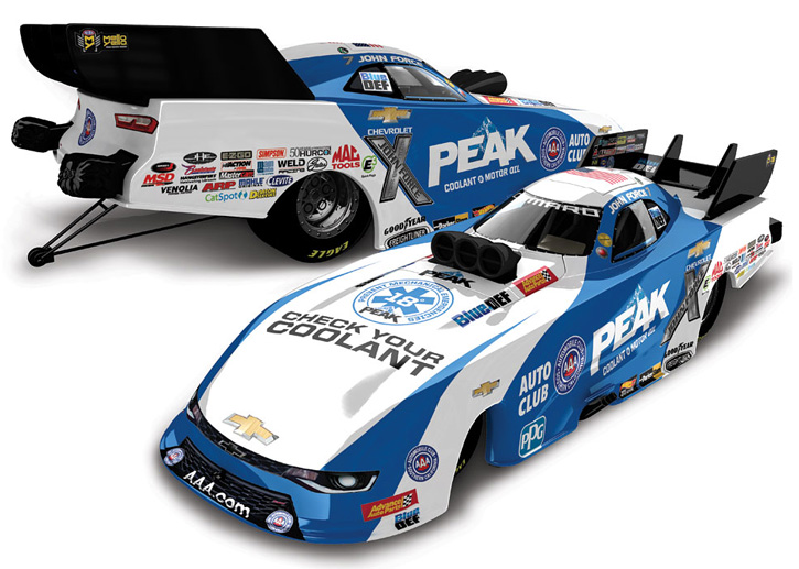 2018 John Force PEAK NHRA Funny Car 1/64 Diecast