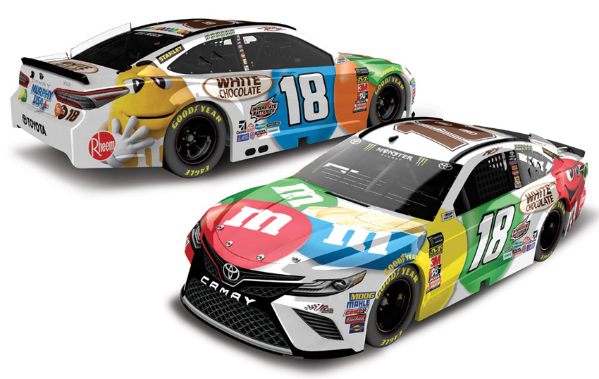 Kyle Busch 2018 ACTION 1:64 #18 M&M's White Chocolate Camry Nascar Diecast 