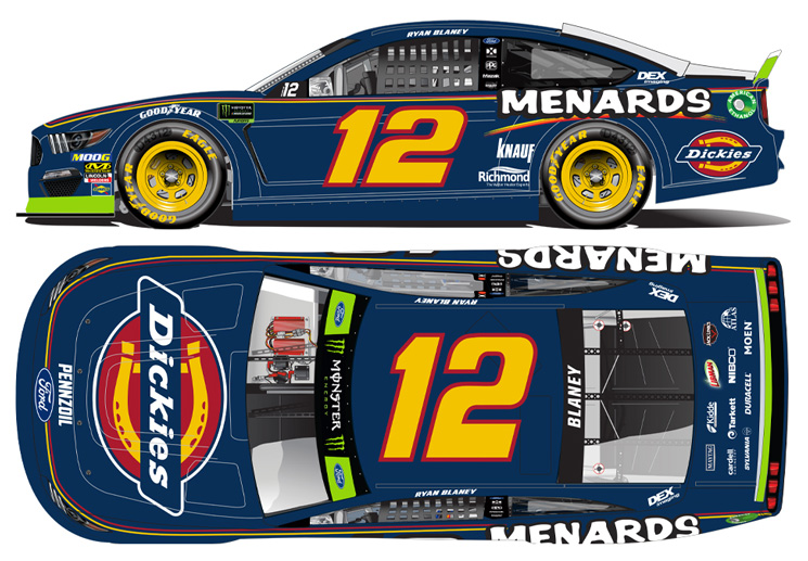 NEW NASCAR 2019 RYAN BLANEY #12 DENT WIZARD 1/24 CAR 