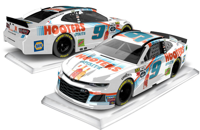 Lionel 1/64 Diecast NEW IN STOCK #9 Chase Elliott 2019 HOOTERS SPIRITS ACTION 