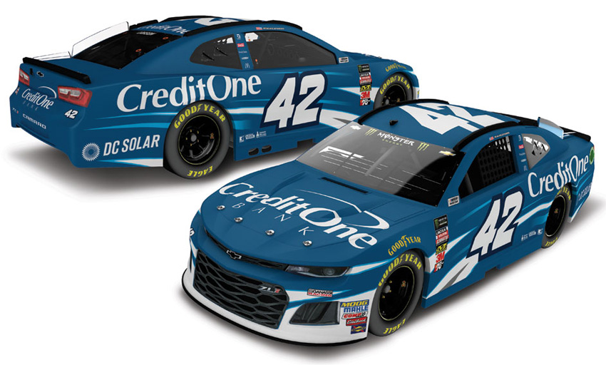 2018 KYLE LARSON #42 CREDIT ONE BANK PATRIOTIC CAMARO 1/64 ACTION 