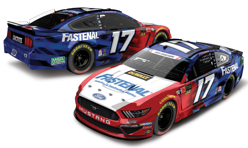 2019 Ricky Stenhouse Jr 17 Fastenal Patriotic NASCAR 1/24 Diecast