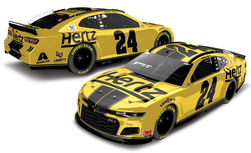 NASCAR 2019 WILLIAM BYRON #24 HERTZ 1/64 CAR 