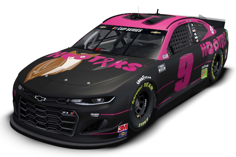 PREORDER CHASE ELLIOTT 2020 #9 HOOTERS GIVE A HOOT 1:24 NASCAR DIECAST BEWARE 
