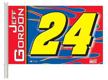 Jeff Gordon # 24 Two Sided Car Flag 11 x 18