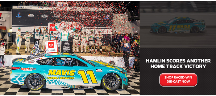 2024 Denny Hamlin #11 Mavis Tires & Brakes - Richmond Win / Raced Diecast, by Action Lionel