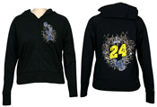 #24 Jeff Gordon - Ladies Zip Hoodie