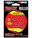 #29 Kevin Harvick / Shell - Round Decal