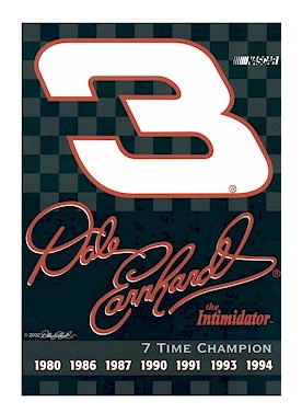Dale Earnhardt #3 Flag Banner – 3x5 Ft, Black, Man Cave / Garage / Car Show