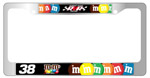 #38 RYR Racing / M&Ms - Metal License Plate Frame