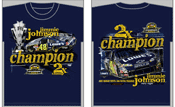 #48 Jimmie Johnson 07 2X NASCAR Champion Blue T-Shirt