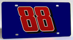 #88 Dale Earnhardt Jr - Blue Laser Tag / Mirror License Plate