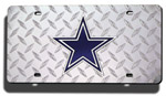 Dallas Cowboys - Diamond Plate NFL Laser Tag License Plate