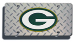 Green Bay Packers - Diamond Plate NFL Laser Tag License Plate