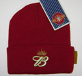 Budweiser Cuff Knit Beanie - Burgandy