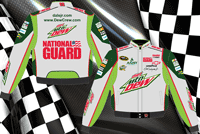 #88 Dale Earnhardt Jr 12 Diet Mtn Dew - Grey NASCAR Uniform Jacket