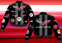 Corvette - Black and Grey Adult Twill Jacket