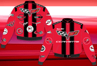 Corvette - Red and Black Adult Twill Jacket