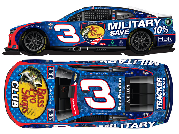 2023 Austin Dillon 3 Bass Pro Shops Club NASCAR 1/24 Diecast