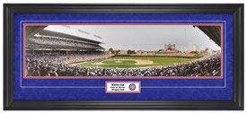 Chicago Cubs / Batter Up Day Game (Suede) - Framed Panoramic