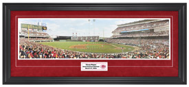 Cincinnati Reds / First Pitch Great American Ball Park (Suede) - Framed Panoramic