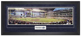 Milwaukee Brewers / First Pitch at Miller Park (Suede) - Framed Panoramic