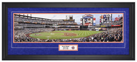 New York Mets / First Pitch at Citi Field (Suede) - Framed Panoramic