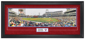 Philadelphia Phillies / First Pitch at Citizens Bank Park (Suede) - Framed Panoramic