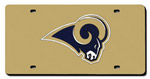 St. Louis Rams - Gold NFL Laser Tag License Plate
