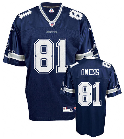 Terrell Owens Football Jersey - Terrell Owens #81 Dallas Cowboys Navy NFL  Replica Jersey