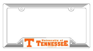 UT Tennessee Vols Black Mirrored Laser Engraved Checkerboard Tag
